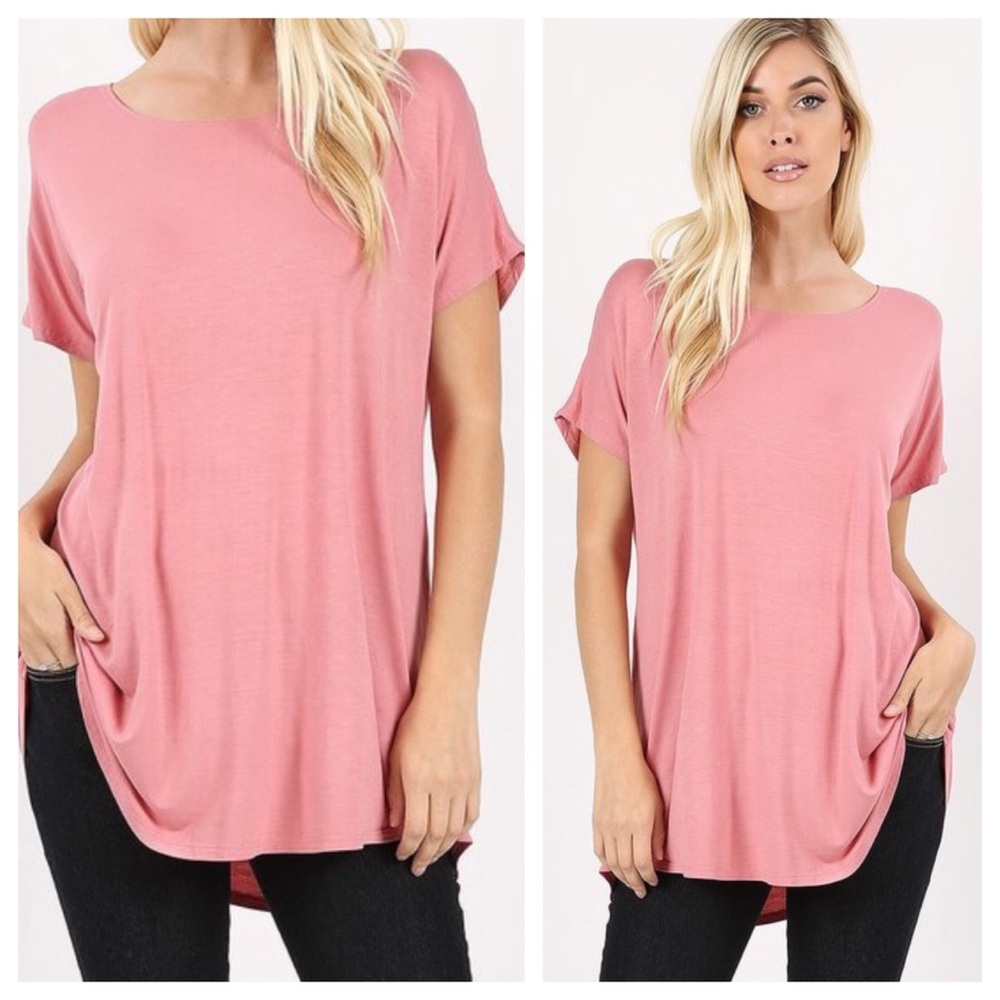 Dusty pink short sleeve tshirt